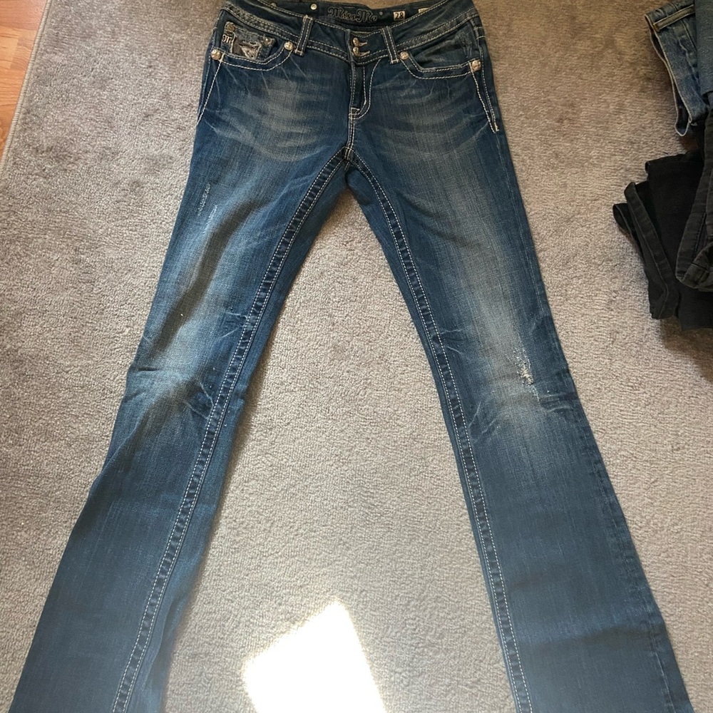 Miss Me Blue Flare Wide Leg Jeans